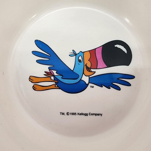 Vintage Kellogg's Fruit Loops Cereal Bowl Plastic Tucan Sam 1995 Nineties - Picture 2 of 7